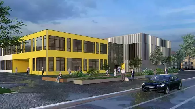 3D model of a sports school