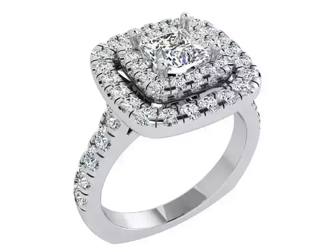 Square Halo Ring 3417