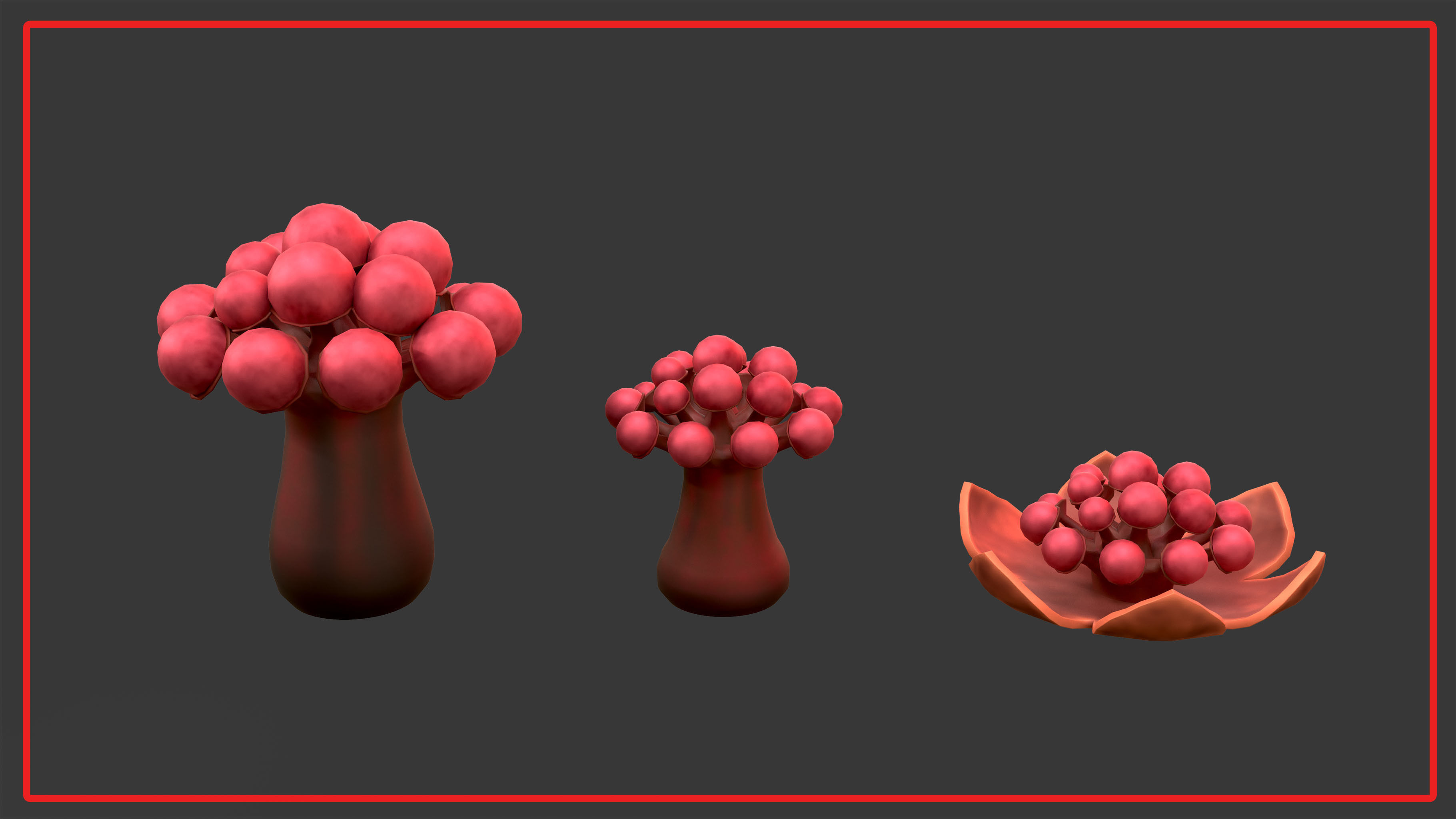 Stylized Low poly plants Low-poly 3D model_6