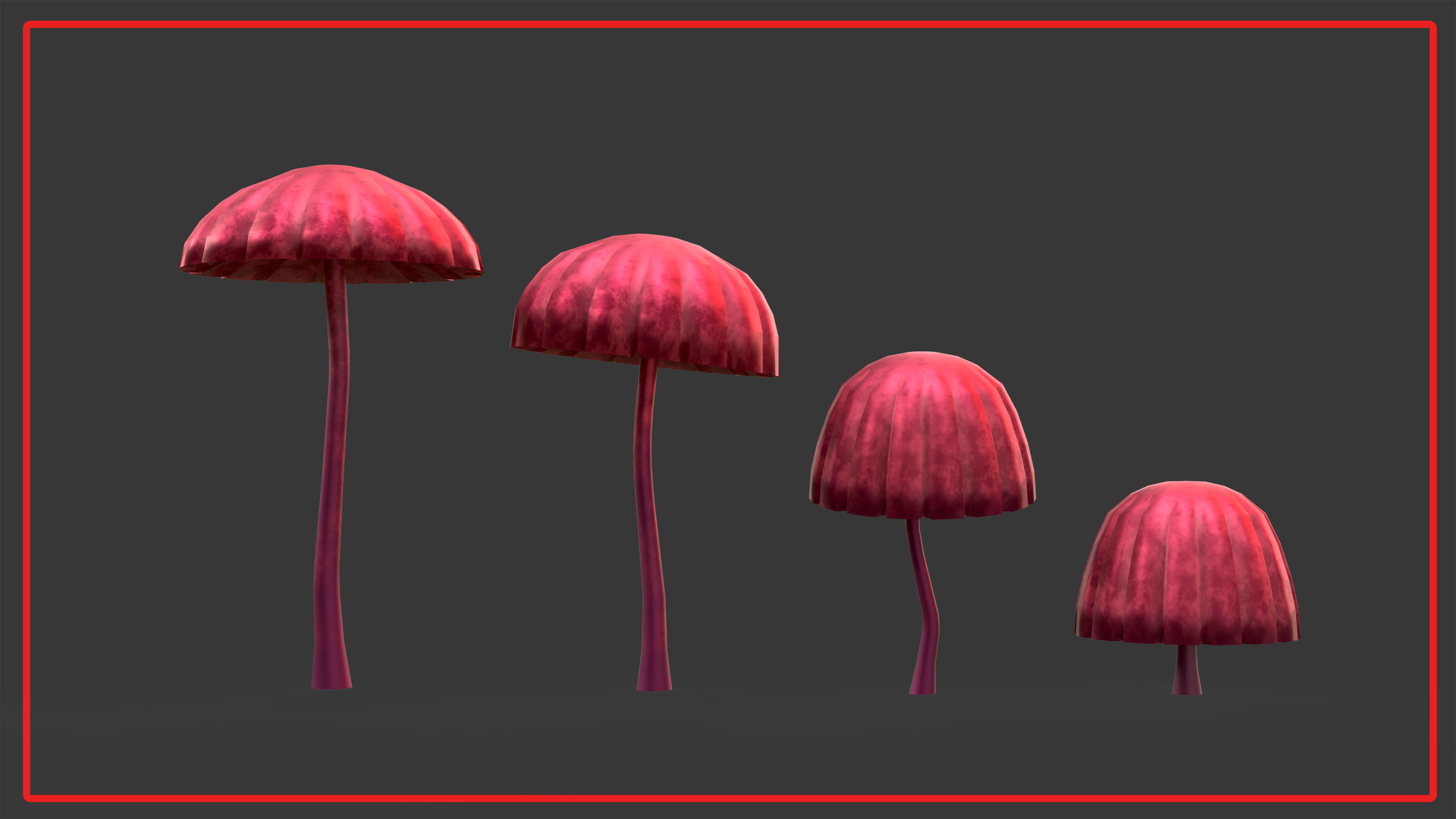 Stylized Low poly plants Low-poly 3D model_11