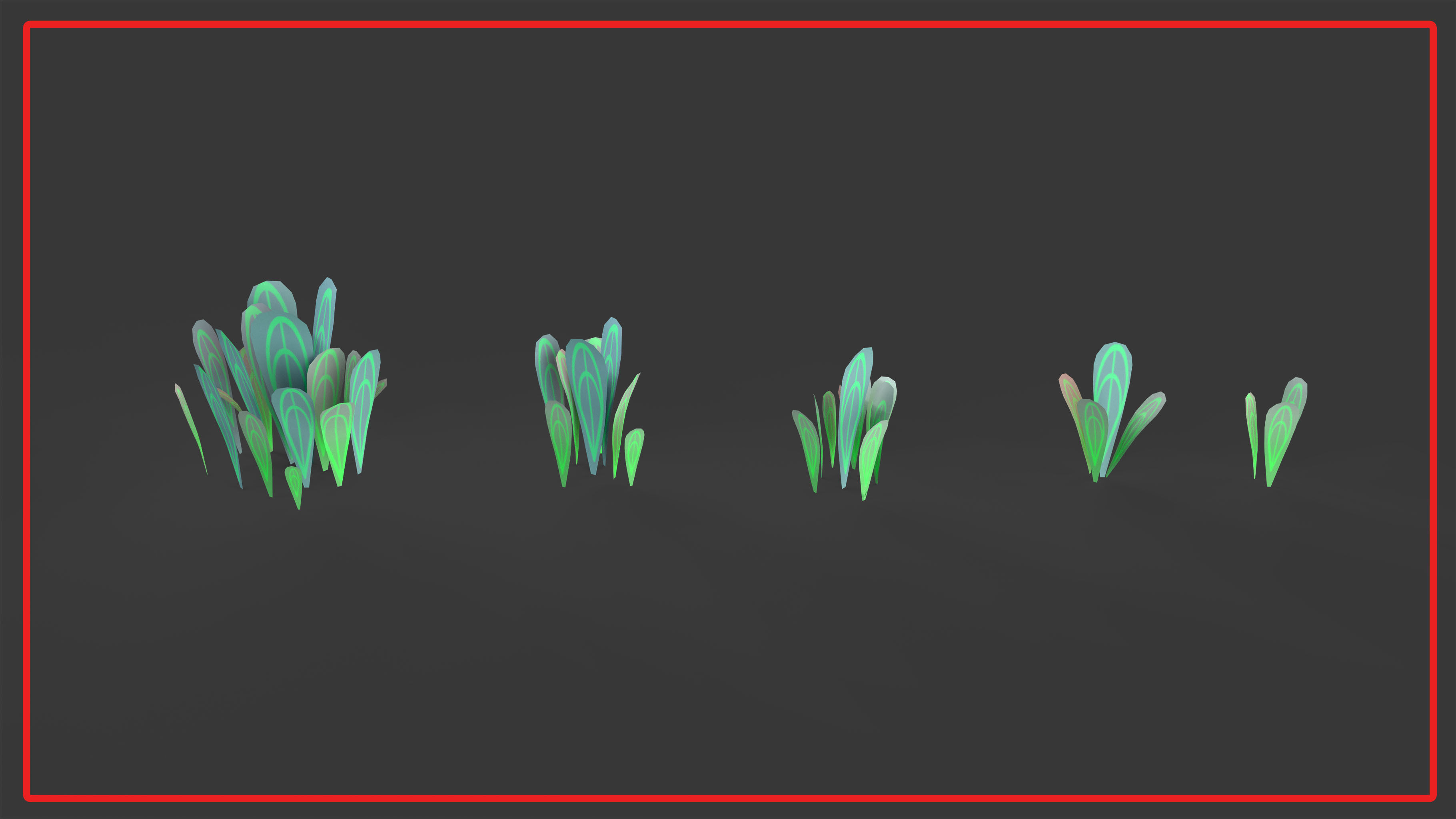 Stylized Low poly plants Low-poly 3D model_9