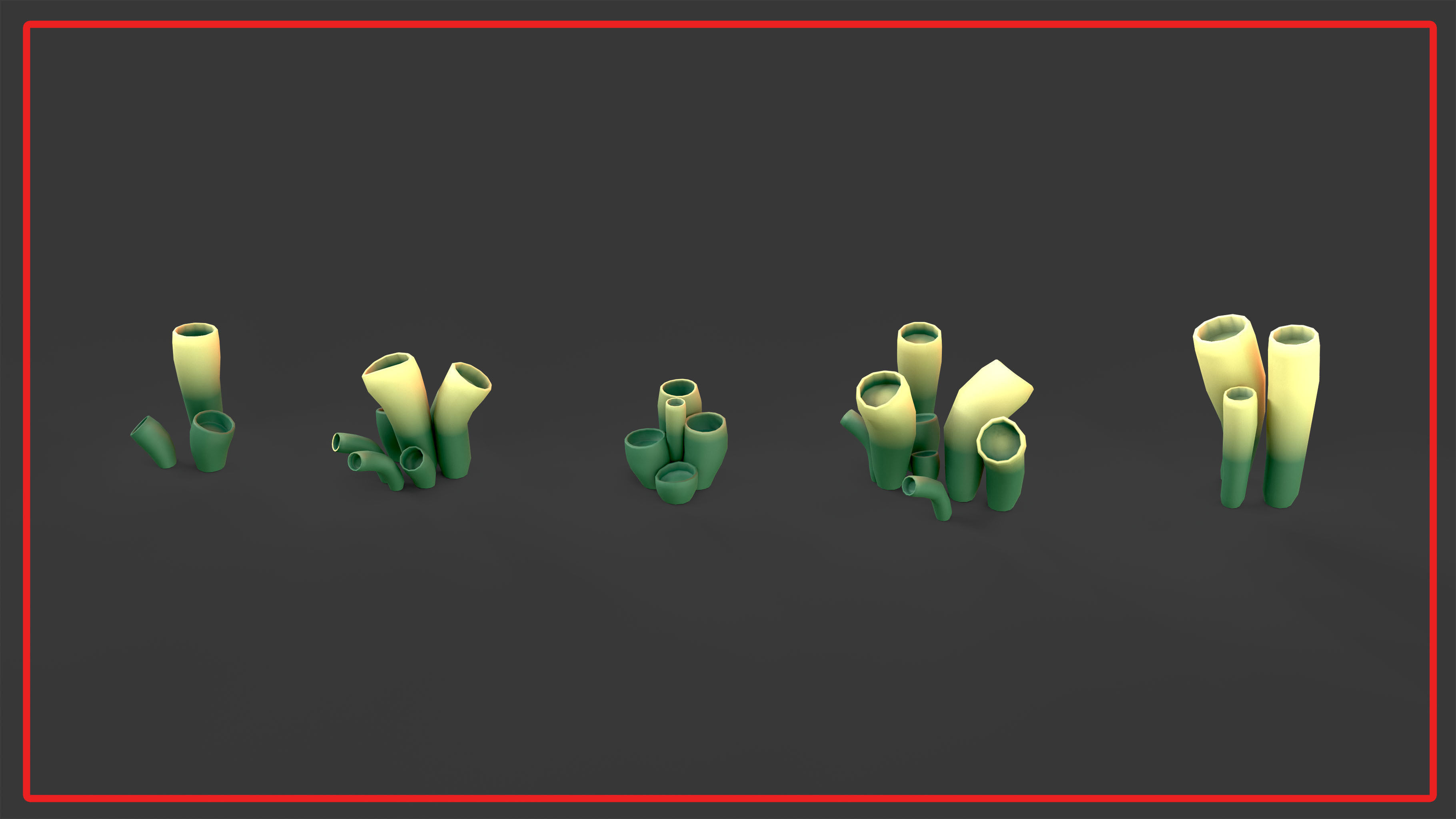 Stylized Low poly plants Low-poly 3D model_8