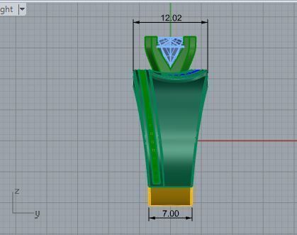 Round Diamond Peg Setting Band Ring 3418 3D print model_6