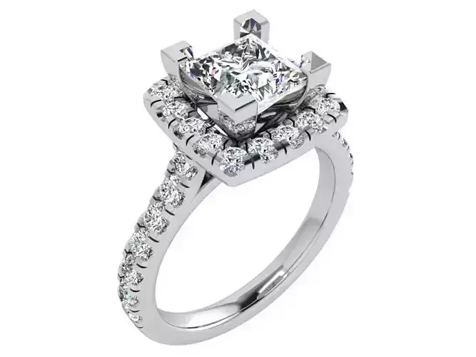 Square Halo Ring 3421