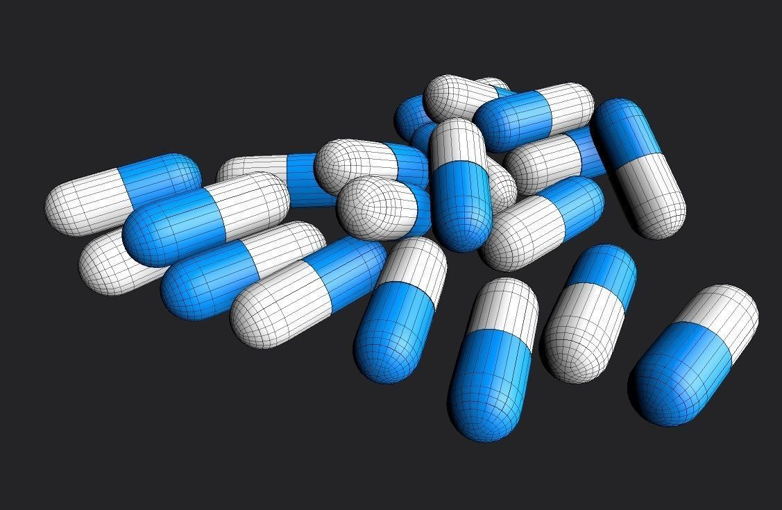 Pill Capsules M01 Low-poly 3D model_6