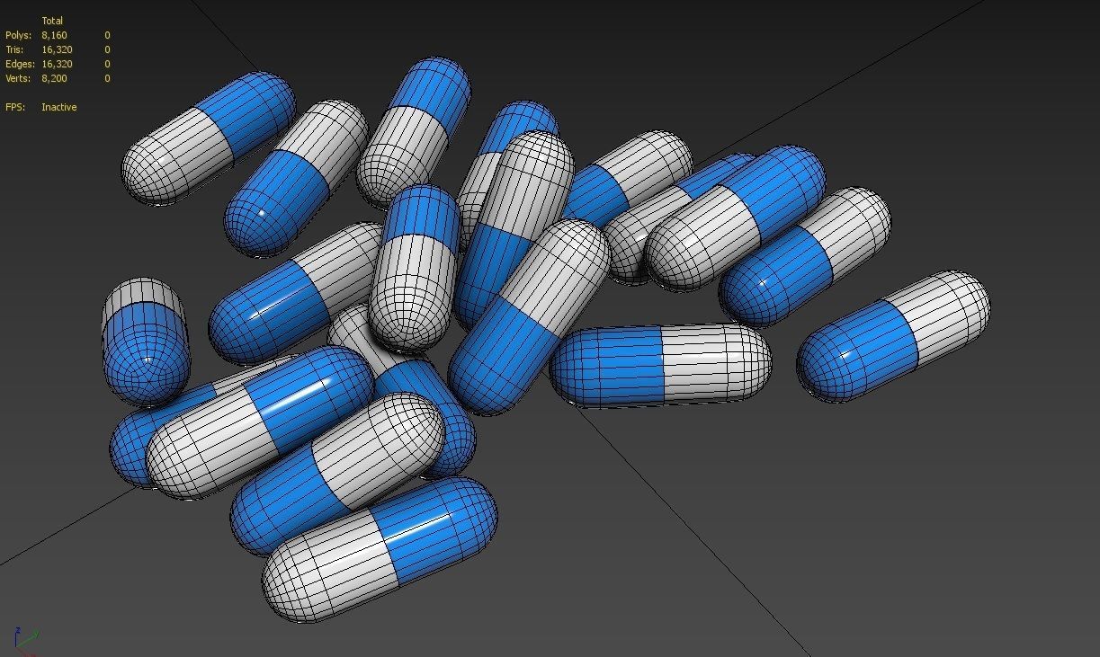 Pill Capsules M01 Low-poly 3D model_2