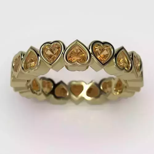 Bezel Heart diamond ring