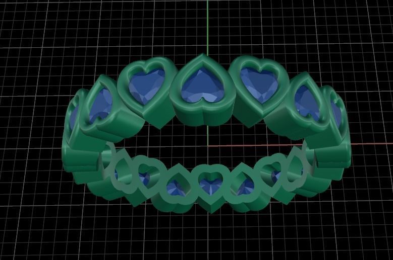 Bezel Heart diamond ring 3D print model_19