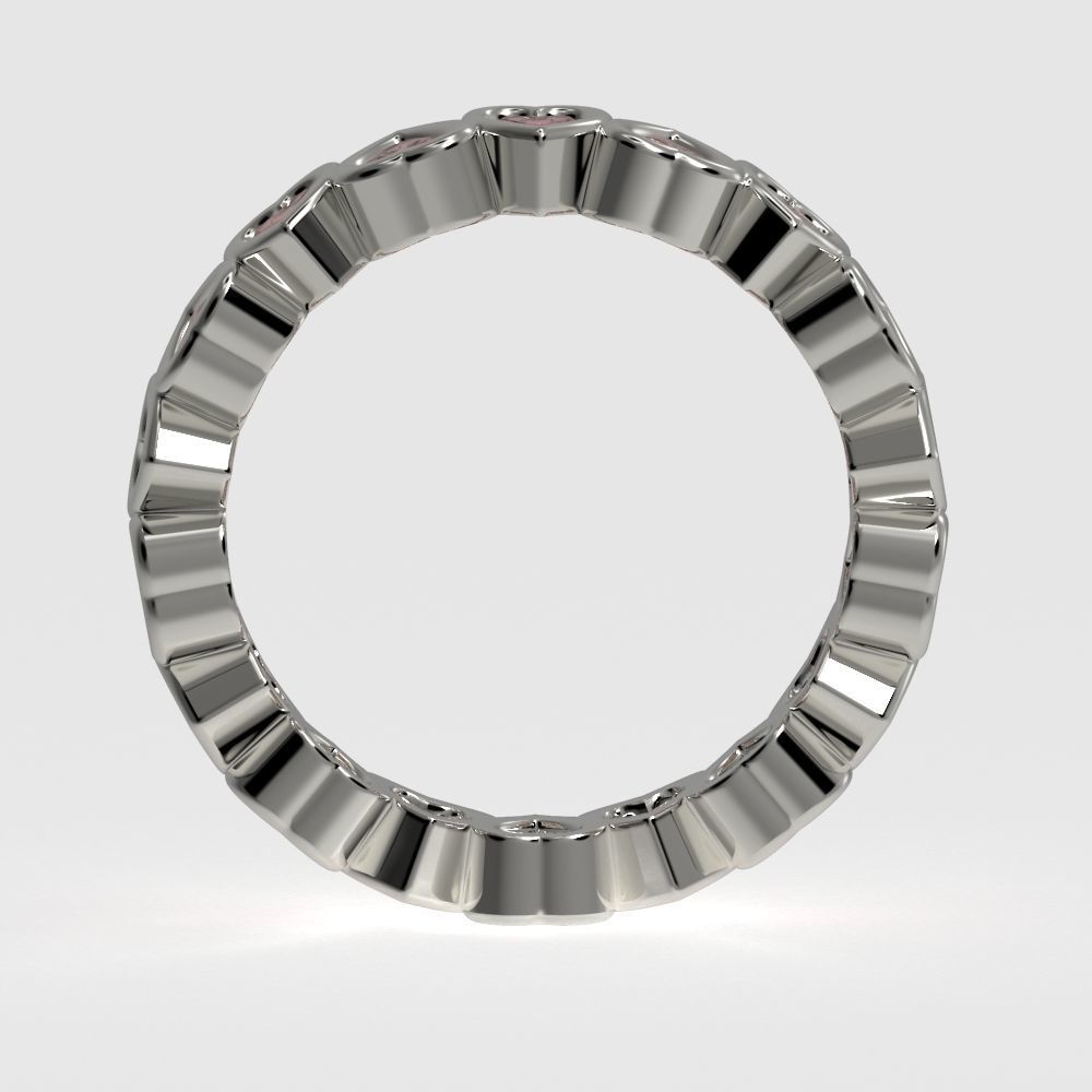 Bezel Heart diamond ring 3D print model_8