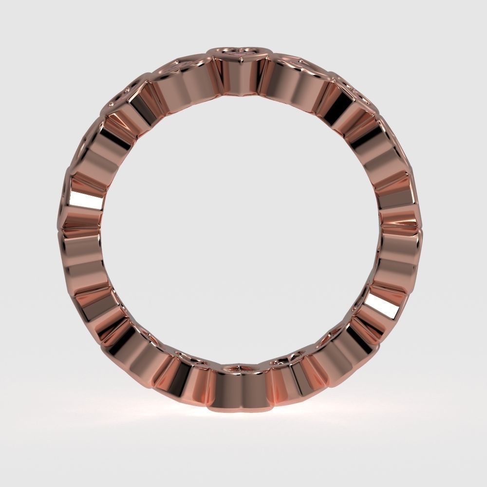 Bezel Heart diamond ring 3D print model_17