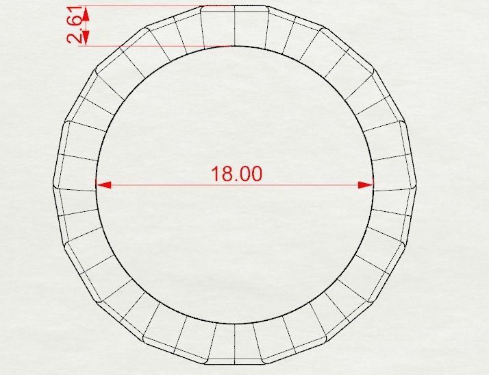 Bezel Heart diamond ring 3D print model_3