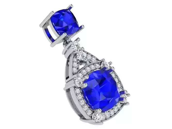 Cushion Halo Pendant 3435