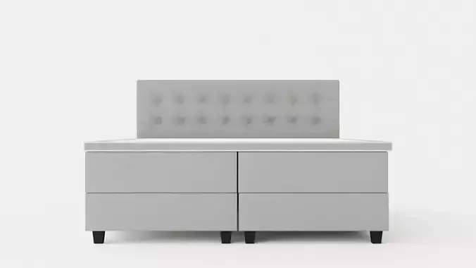 Royal Continental Bed With Storage 180x200 Light Gray