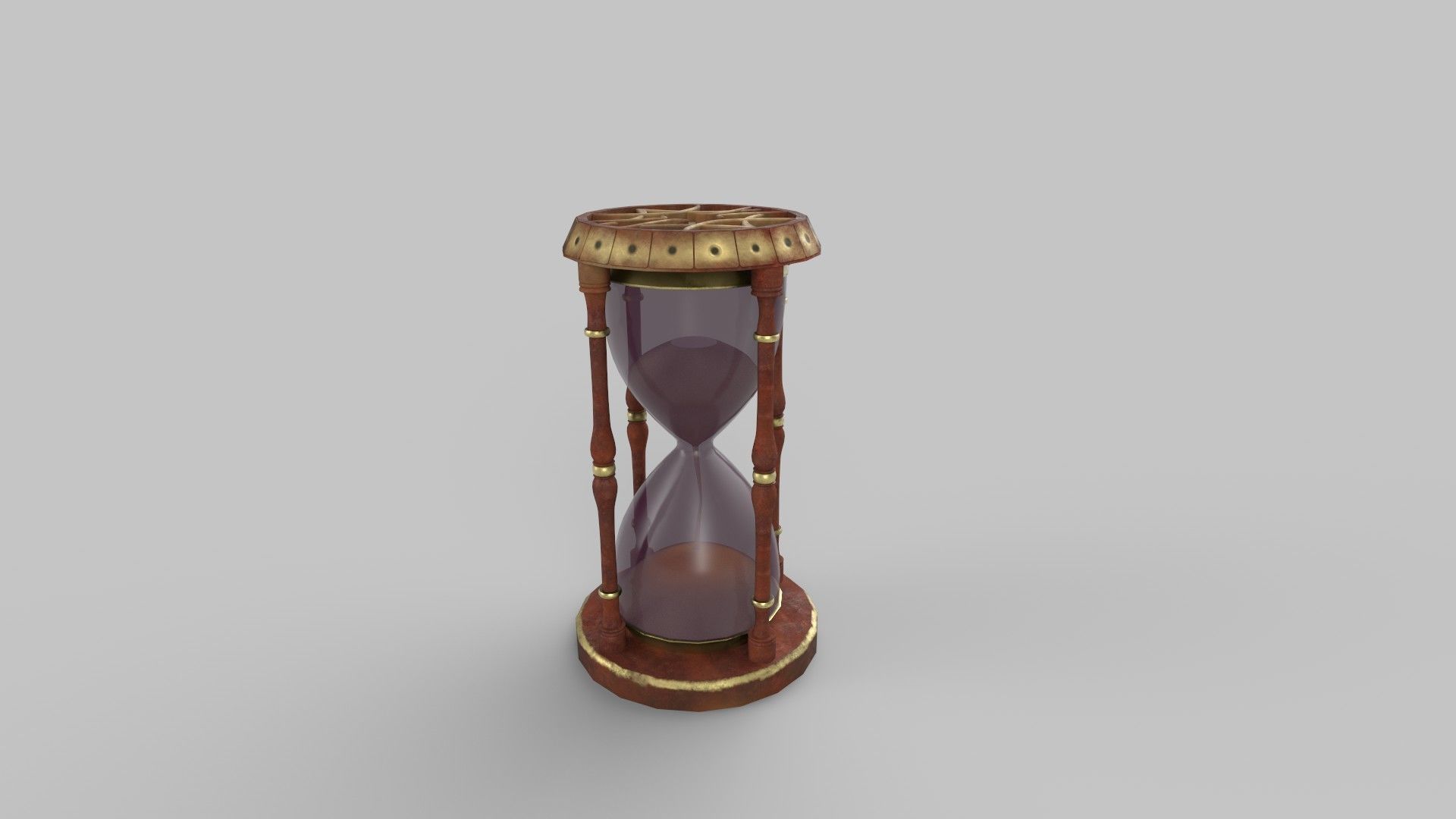 Hourglass Low-poly 3D model_5
