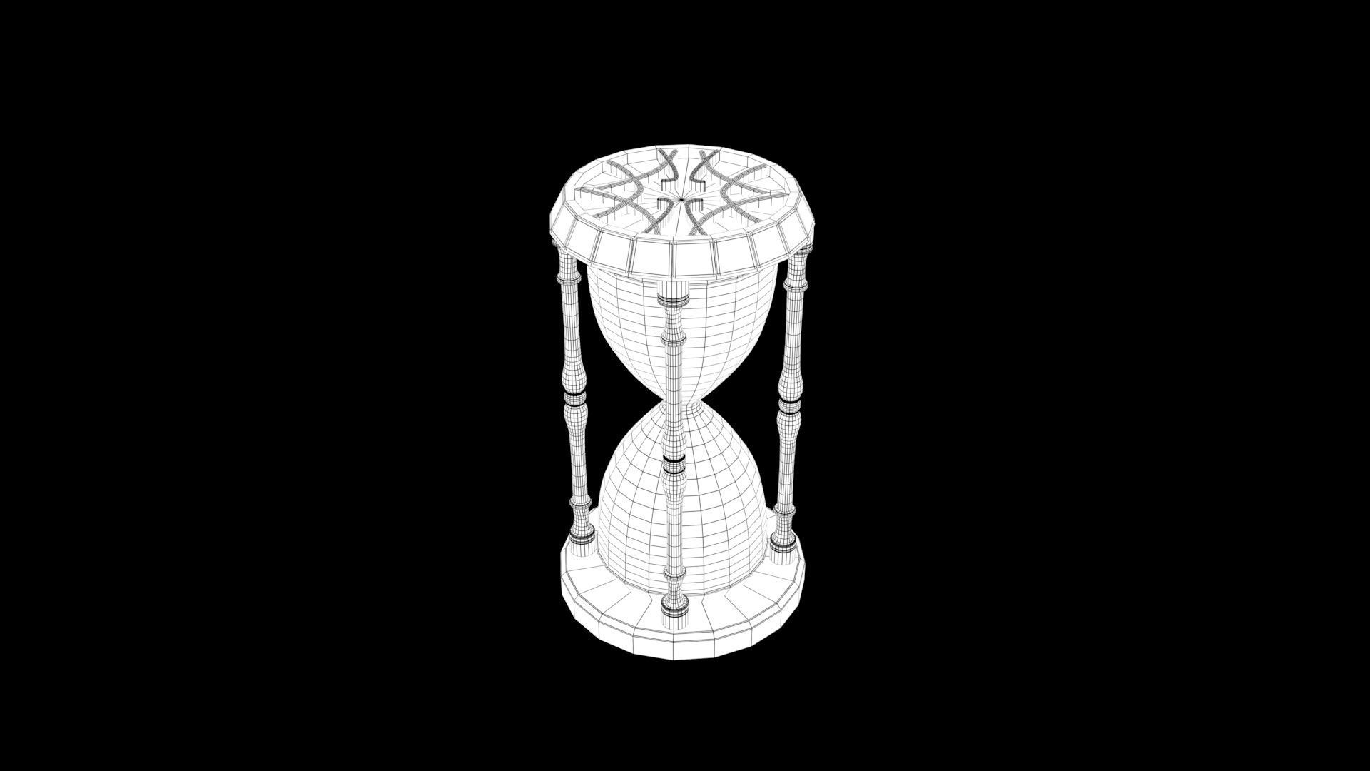 Hourglass Low-poly 3D model_10