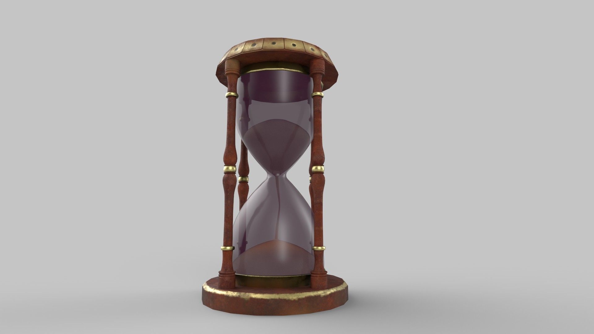 Hourglass Low-poly 3D model_3