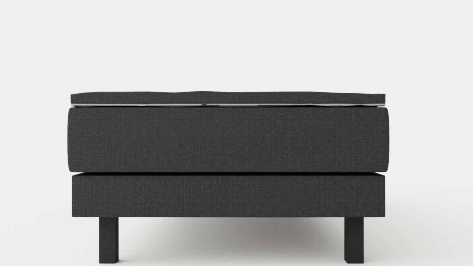 Royal Adjustable Continental Bed 90x200 Black Low-poly 3D model_4