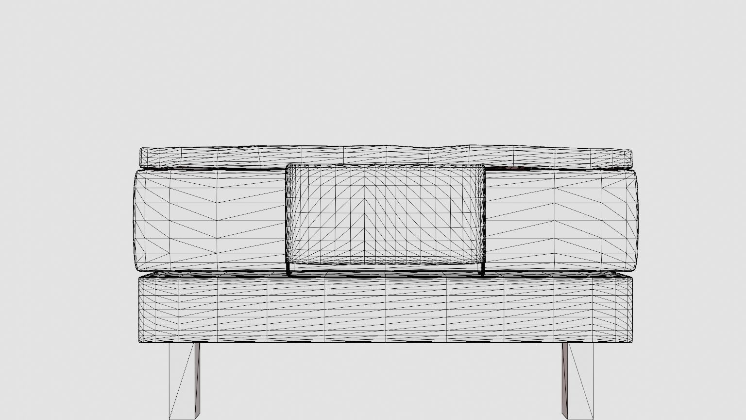 Royal Adjustable Continental Bed 90x200 Black Low-poly 3D model_5