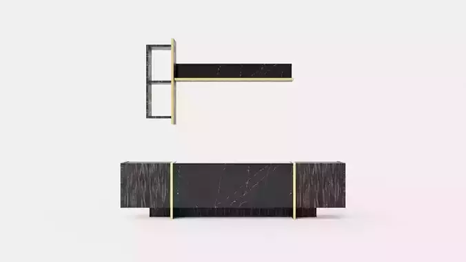 Riello TV Furniture 180 Cm Low-poly 3D model
