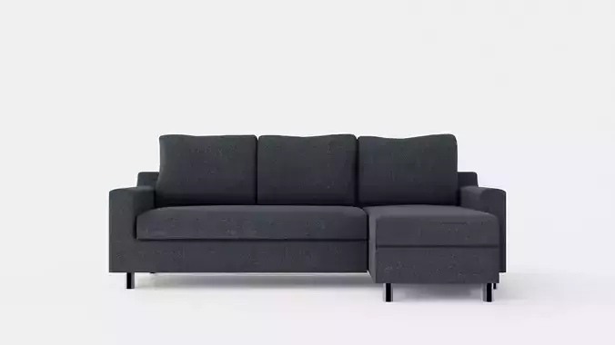 Razon Divan Bed Sofa Right Dark Gray