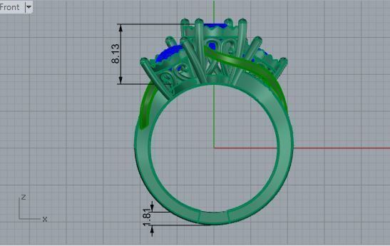 Round Cut Ring 3443 3D print model_5