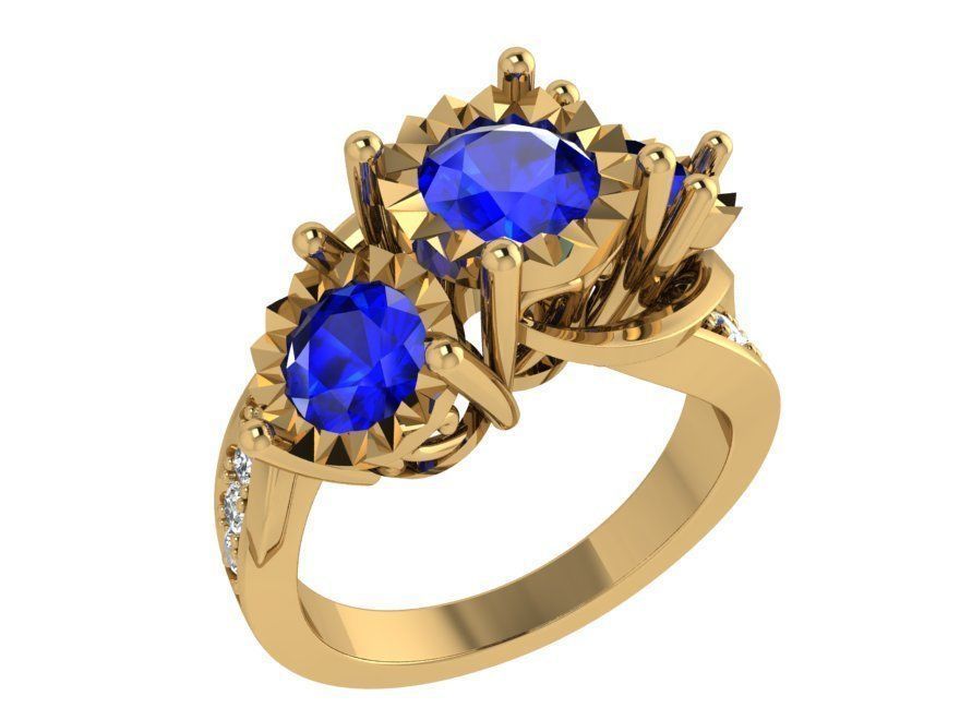 Round Cut Ring 3443 3D print model_1