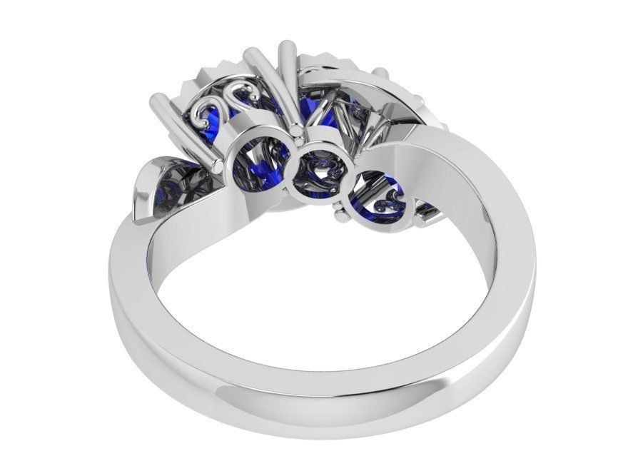 Round Cut Ring 3443 3D print model_3