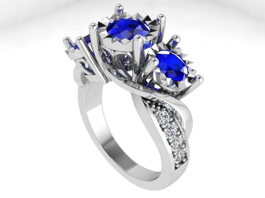 Round Cut Ring 3443 3D print model_2