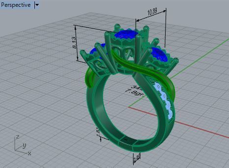 Round Cut Ring 3443 3D print model_7