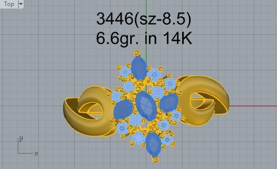 Basket Setting Ring 3446 3D print model_4