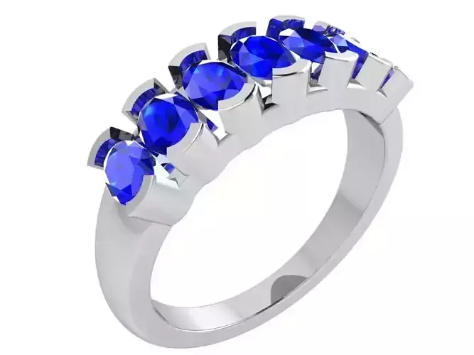 Oval Cut Band Ring 3449