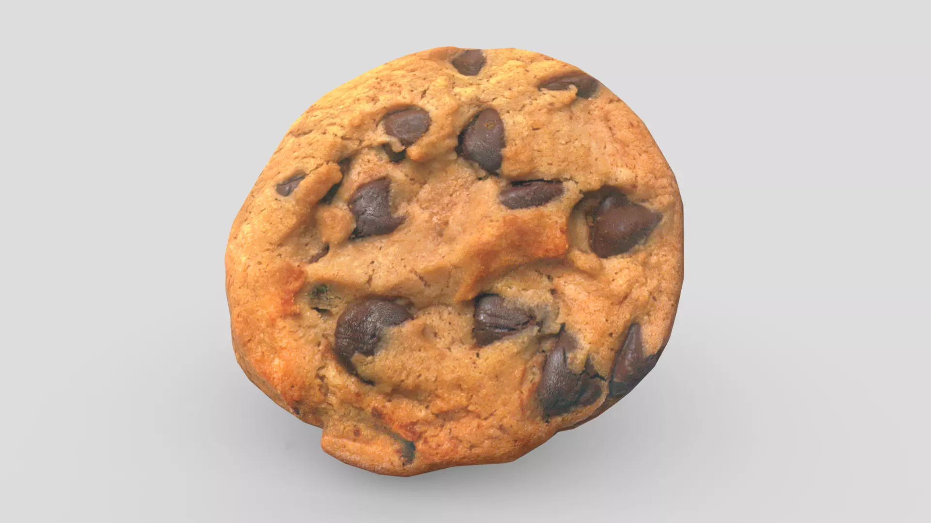 Chocolate Chip Cookie Low-poly 3D model_0