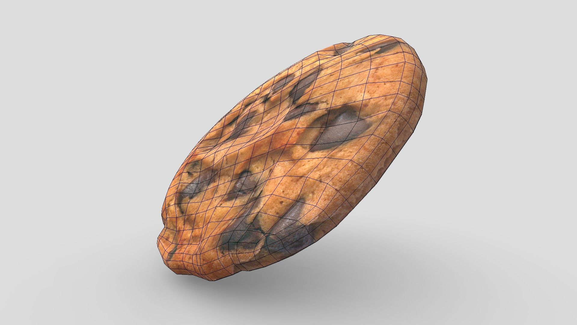 Chocolate Chip Cookie Low-poly 3D model_6
