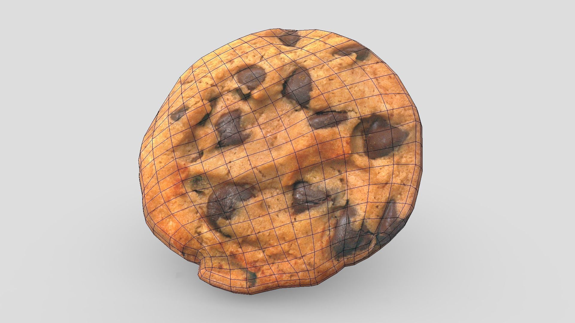 Chocolate Chip Cookie Low-poly 3D model_2