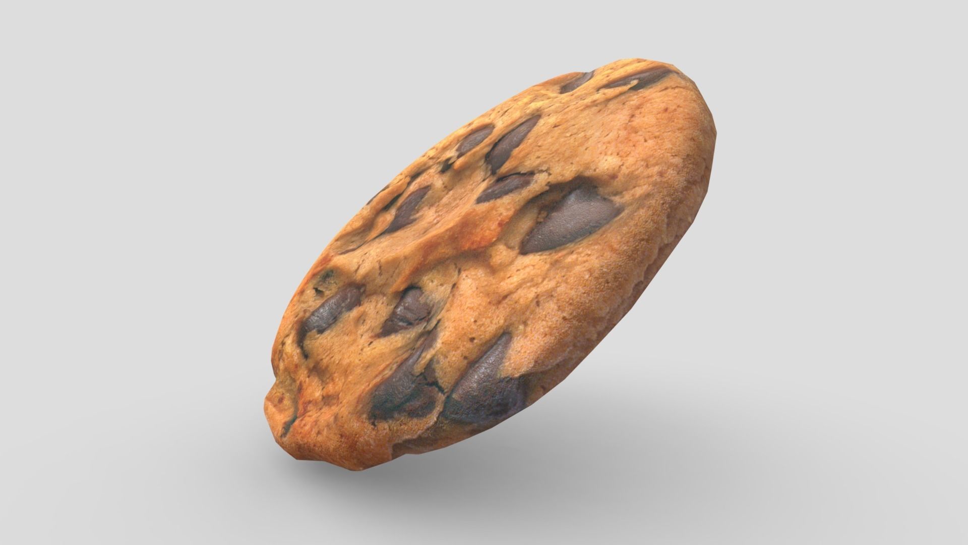 Chocolate Chip Cookie Low-poly 3D model_5