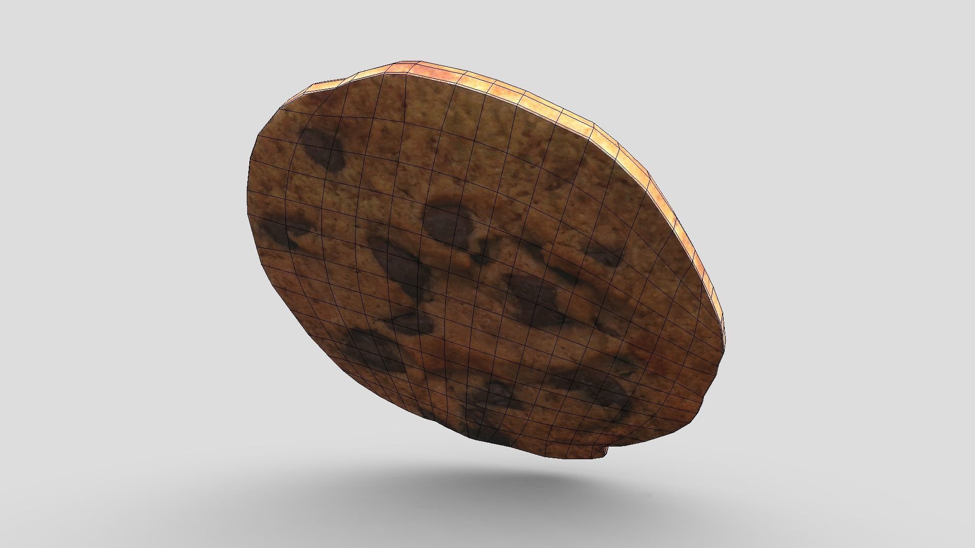 Chocolate Chip Cookie Low-poly 3D model_8