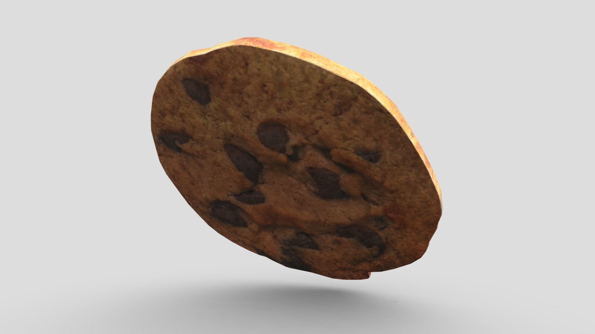 Chocolate Chip Cookie Low-poly 3D model_7