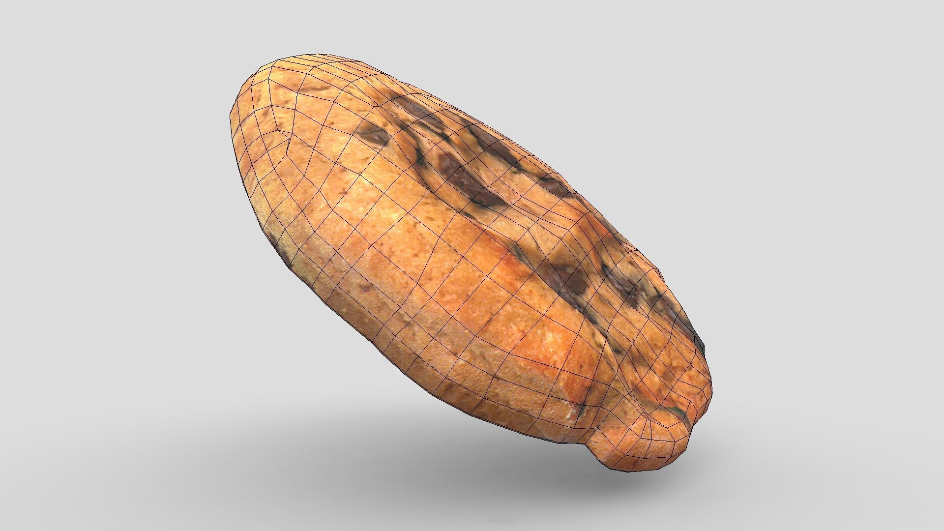 Chocolate Chip Cookie Low-poly 3D model_4