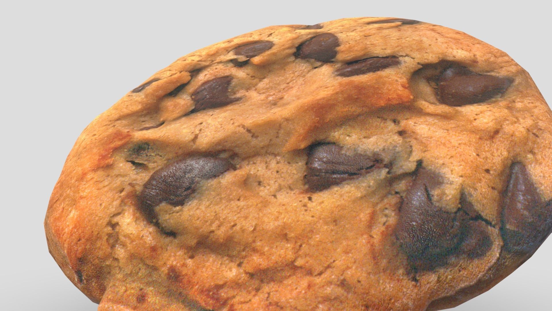 Chocolate Chip Cookie Low-poly 3D model_9