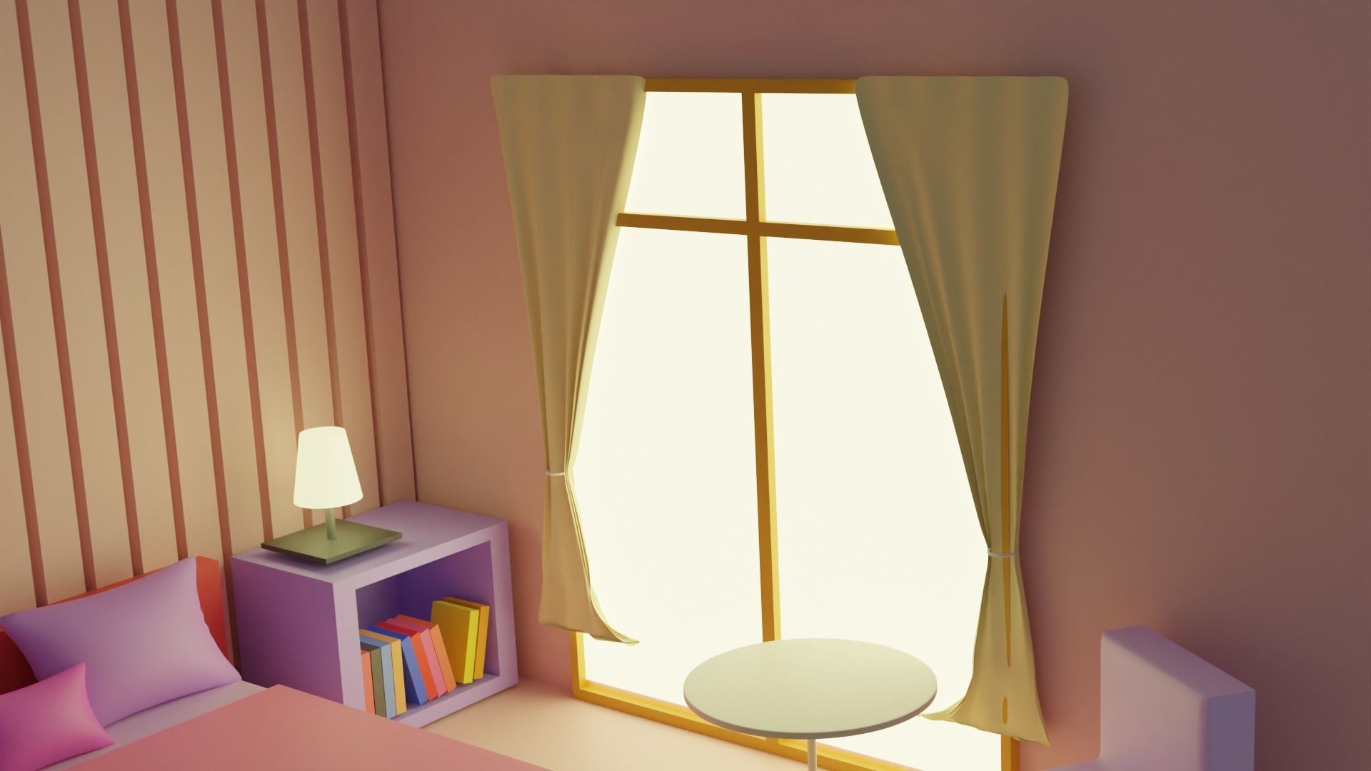 Room lowpoly 3D model_7