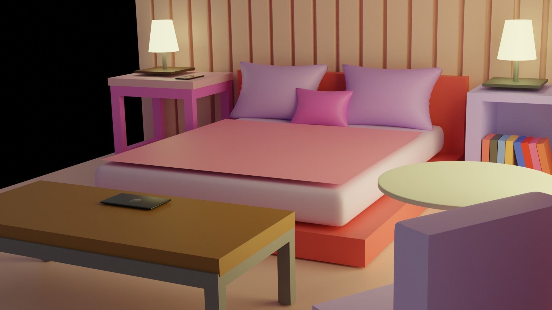Room lowpoly 3D model_6