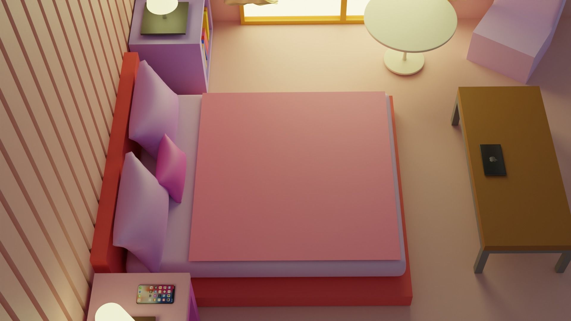 Room lowpoly 3D model_8