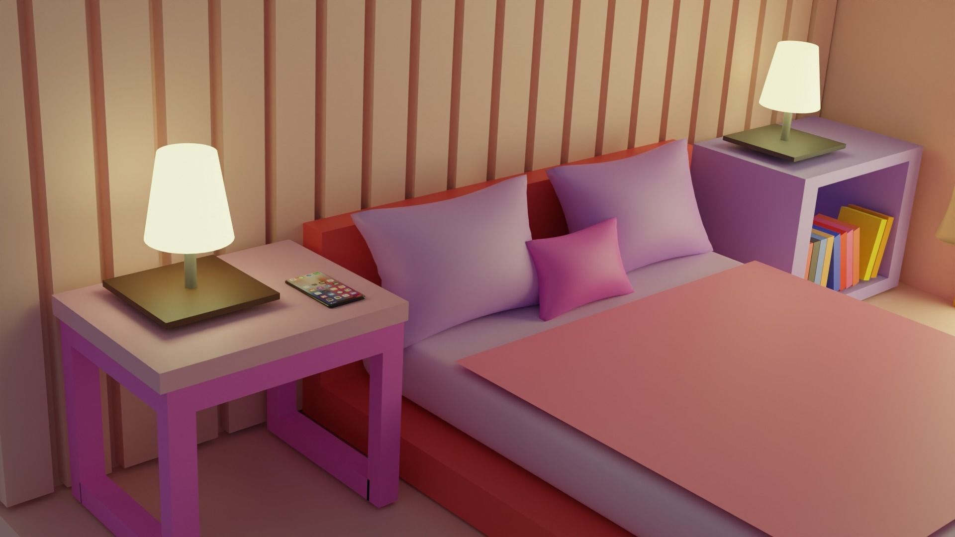 Room lowpoly 3D model_3