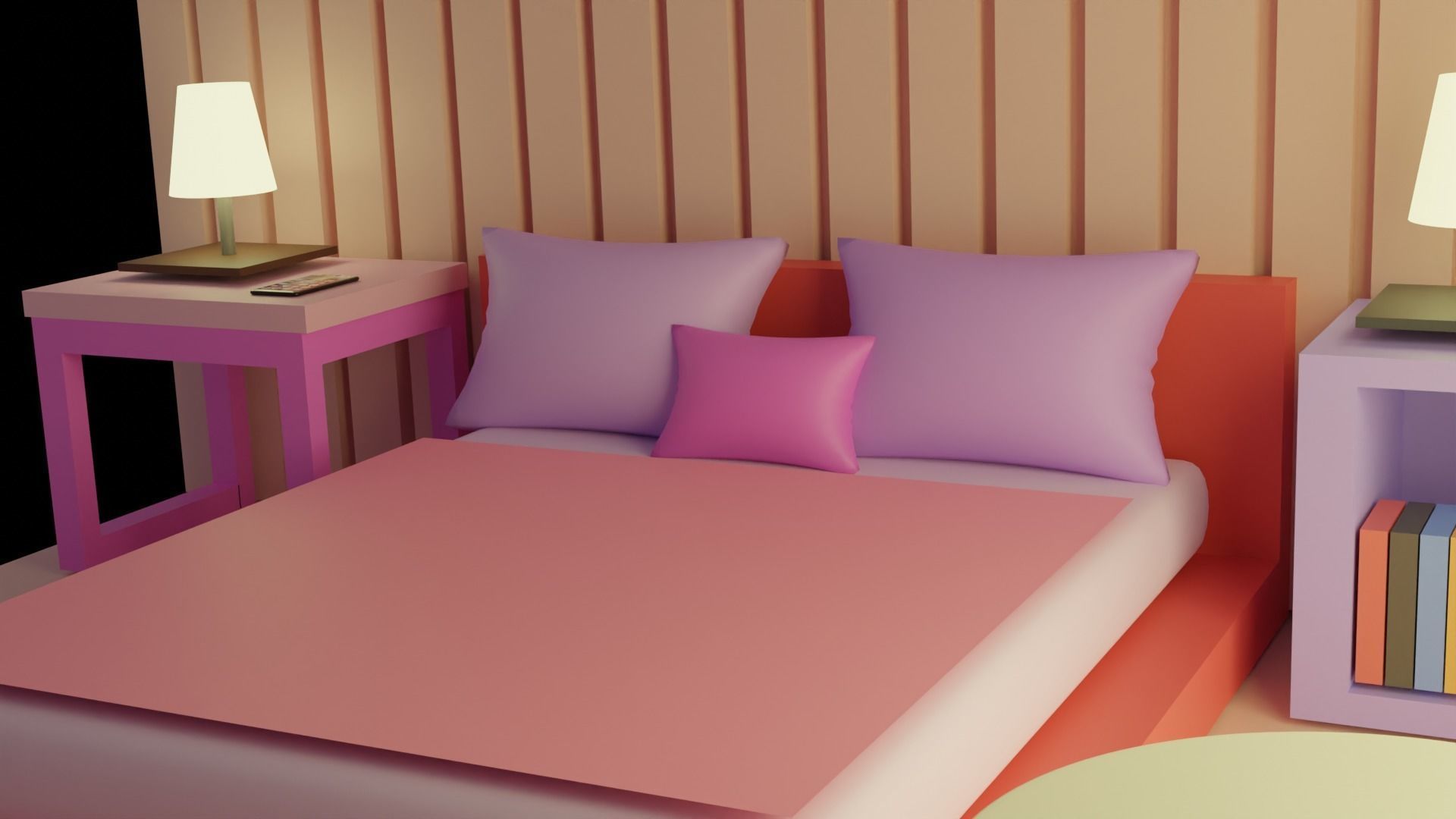 Room lowpoly 3D model_5