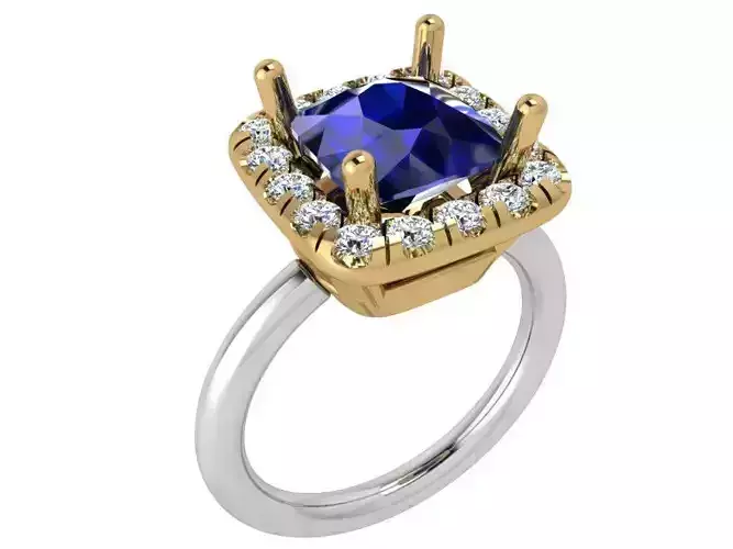 Square Halo Ring 3455