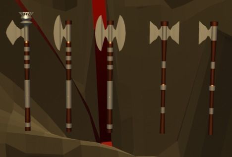 Medieval weapons collection Low-poly 3D model_2