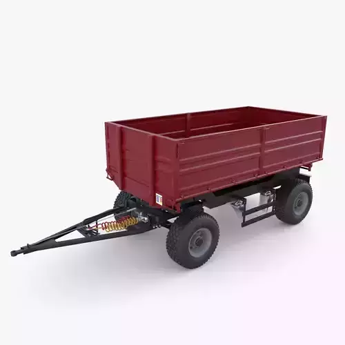 Agro trailer V5 Low-poly 3D model