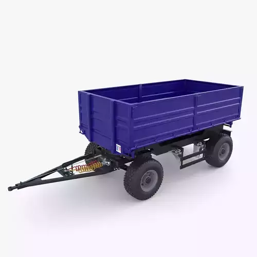 Agro trailer V6 Low-poly 3D model