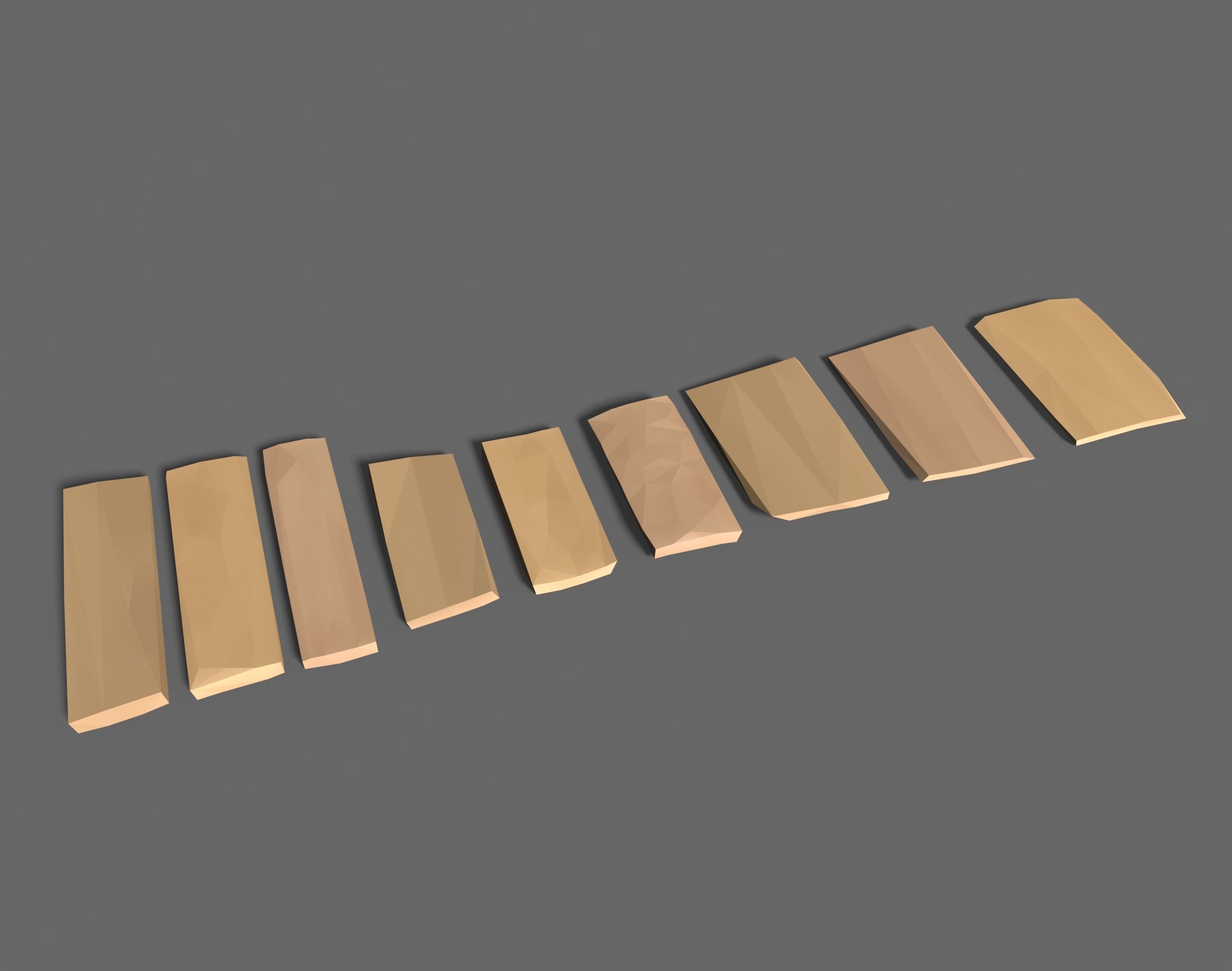65 Lowpoly Wooden Game Assets - Stylized Low-poly 3D model_3
