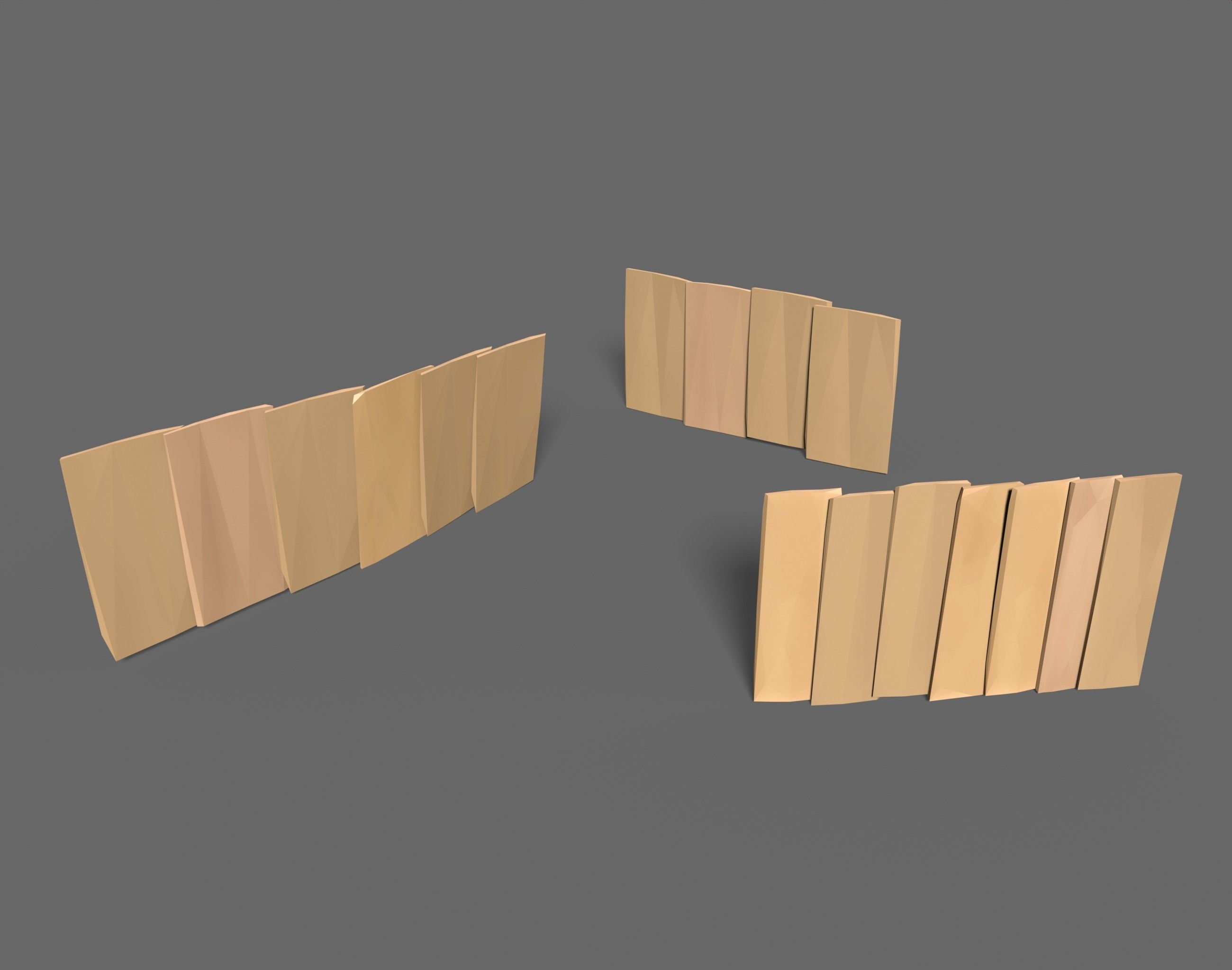 65 Lowpoly Wooden Game Assets - Stylized Low-poly 3D model_7